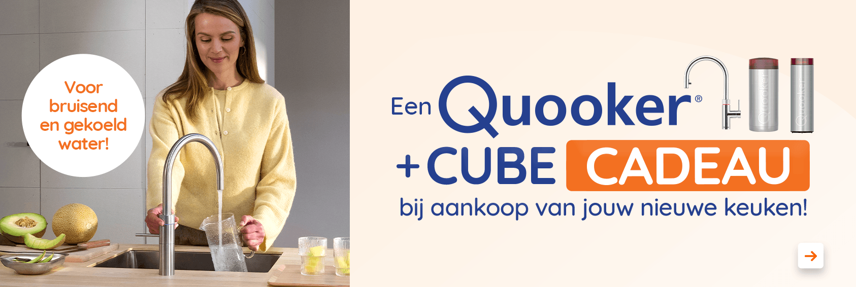 Nu een Quooker + CUBE cadeau bij aankoop van jouw keuken!