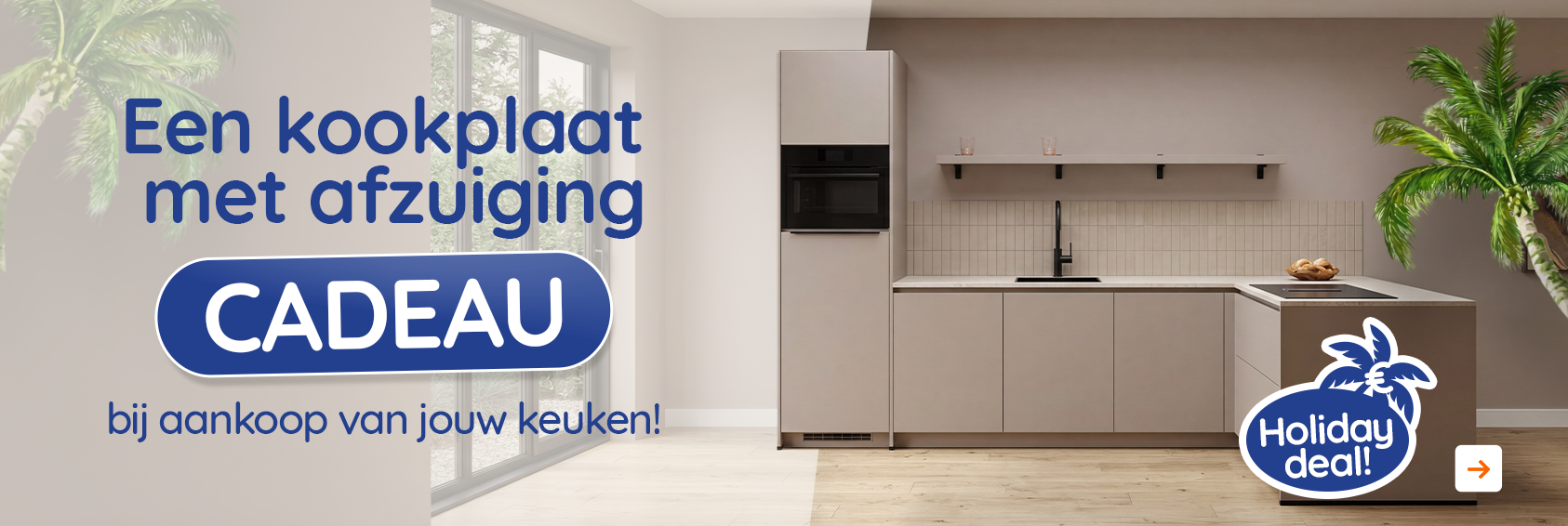 Holidaydeals bij Keukenloods kookplaat met afzuiging cadeau