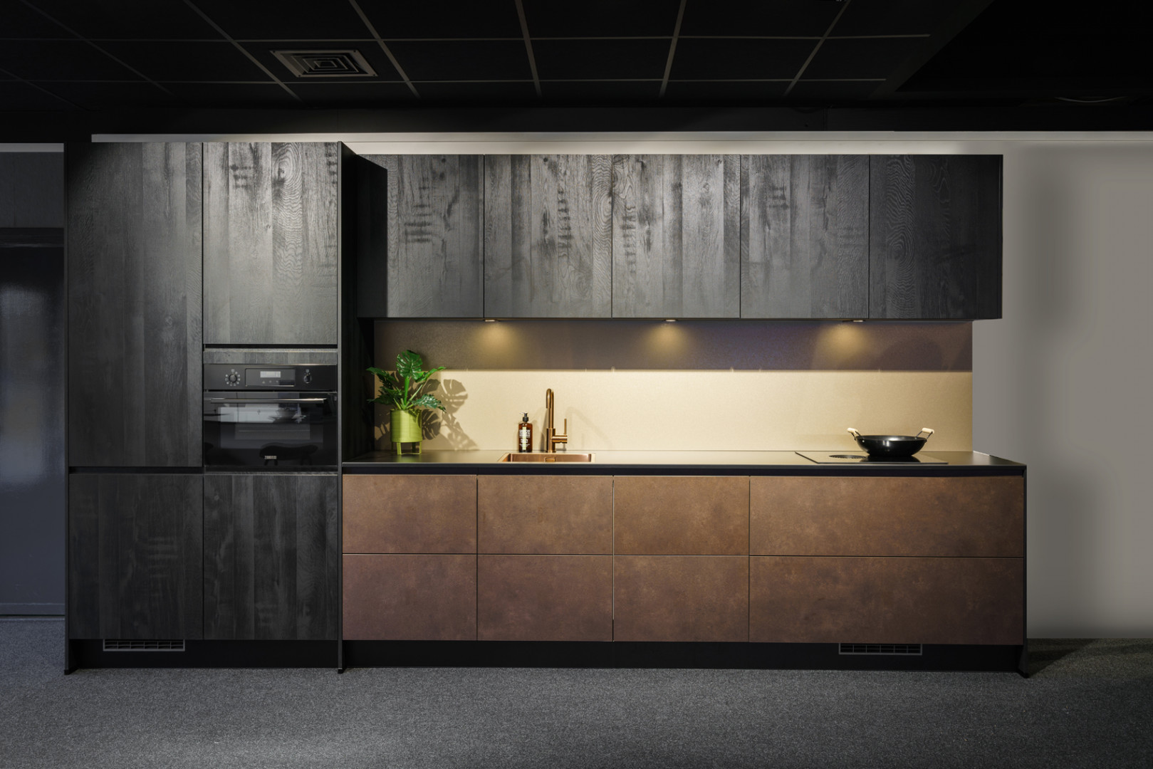 Terrazzo Goudbruine rechte keuken