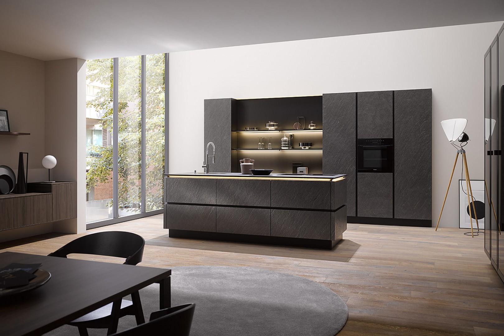 Black Star zwarte eilandkeuken
