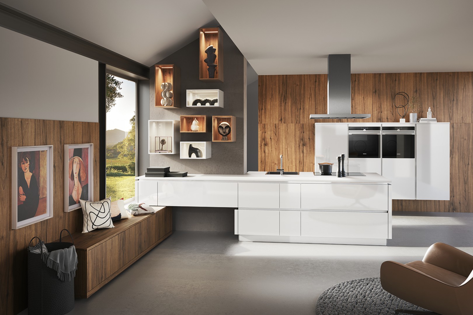 Perfect Brilliant witte eilandkeuken