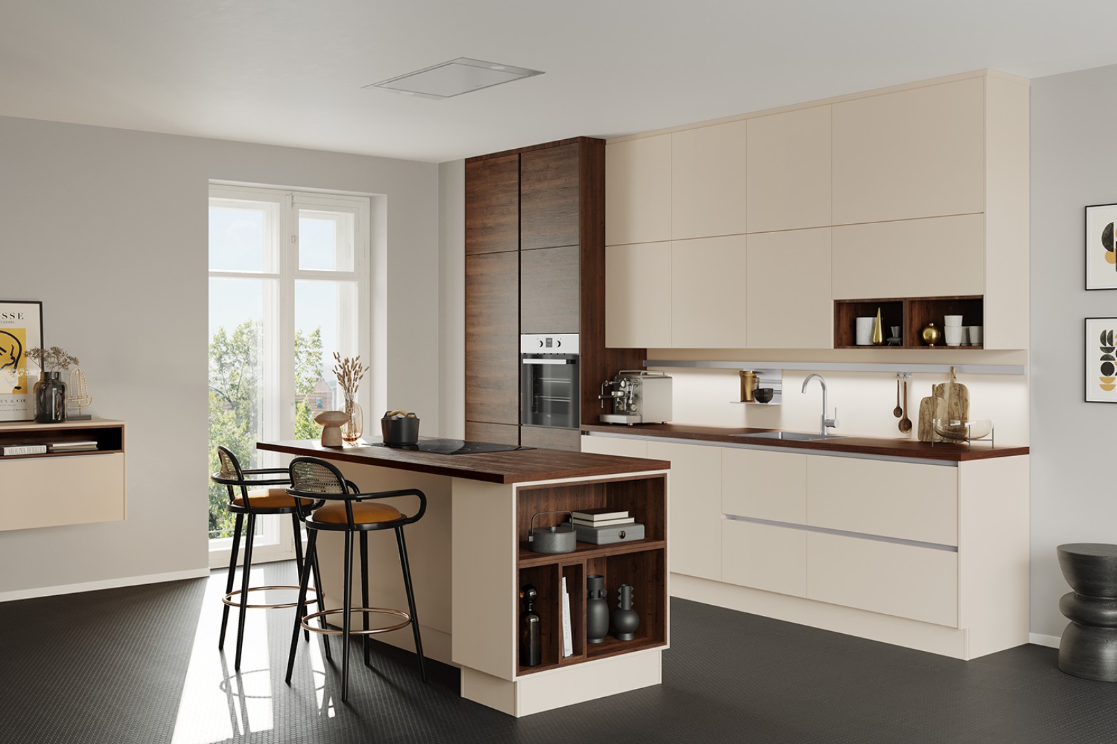 Vancouver beige eilandkeuken