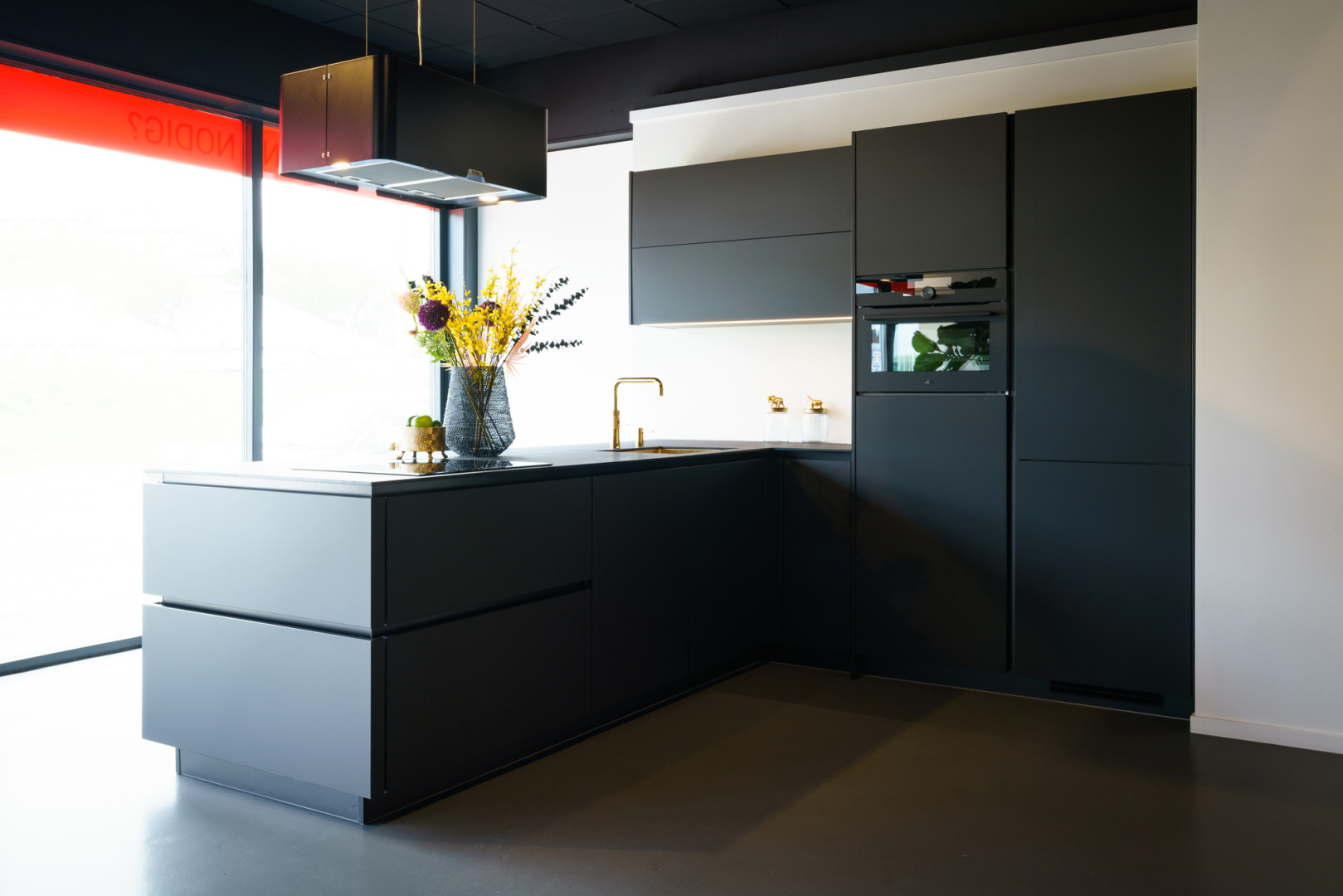 Easytouch grafiet zwarte eilandkeuken
