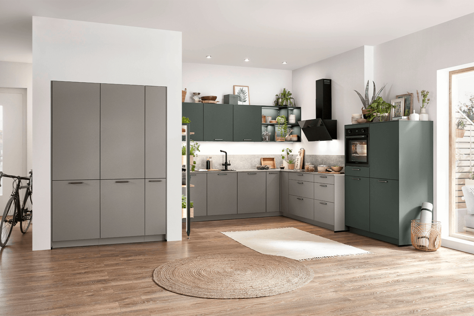 Easytouch groene hoekkeuken