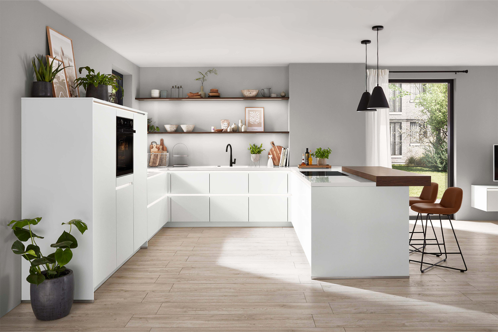 Senso witte u-keuken