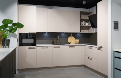 Natuur beige hoekkeuken