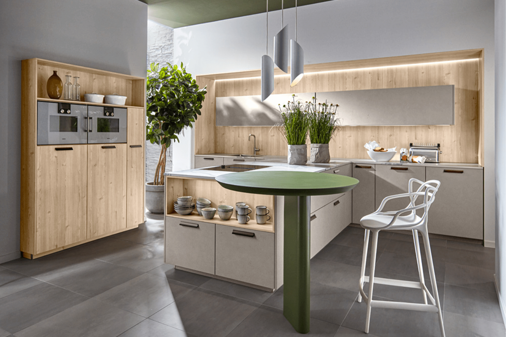 VU betonbruin eilandkeuken