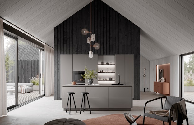 AV6088 betongrijs eilandkeuken