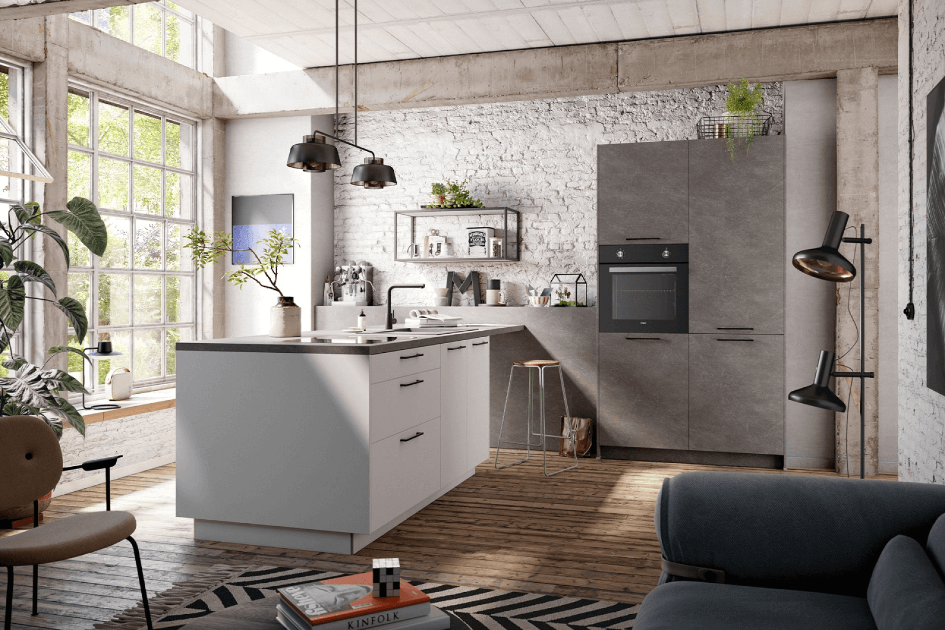 METEOR kwartgrijs T-keuken