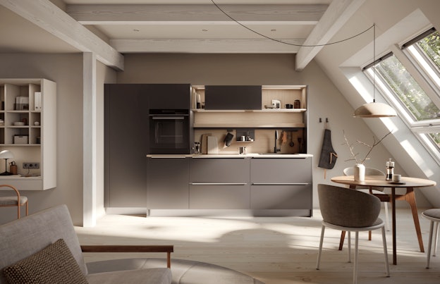 VEGAS bruin metallic rechte keuken