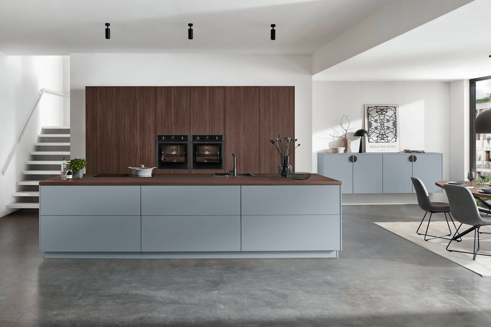 Senso 485 sky blauwe eilandkeuken