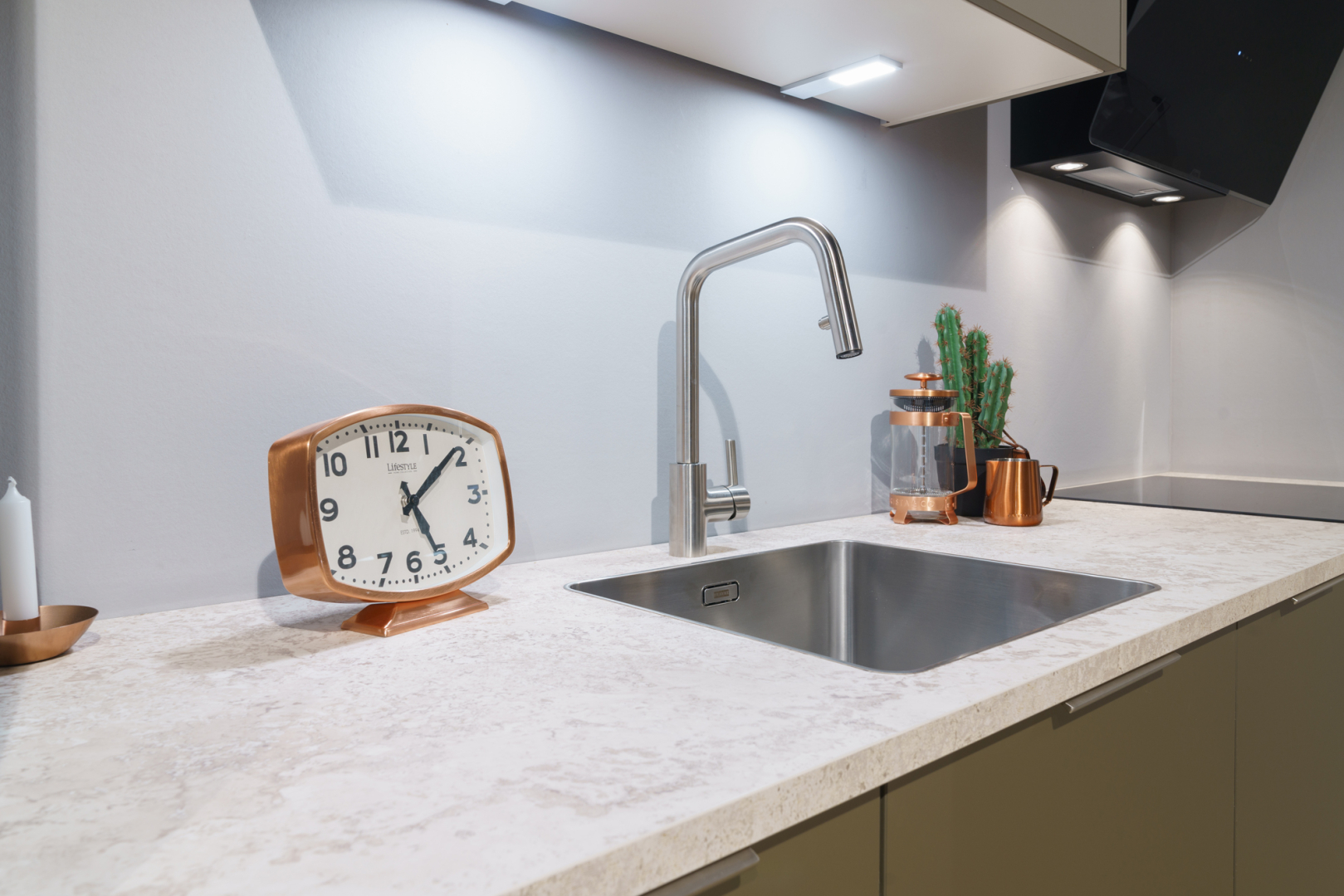 Werkblad in graniet beige-look