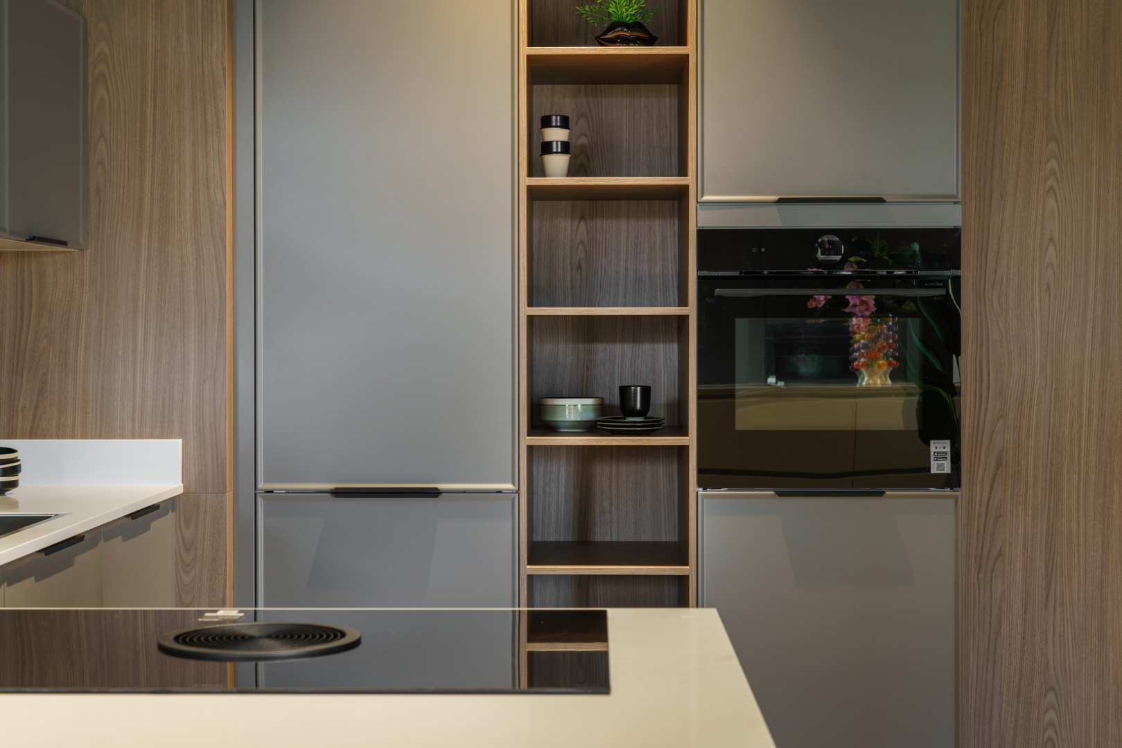 Keuken met open kasten