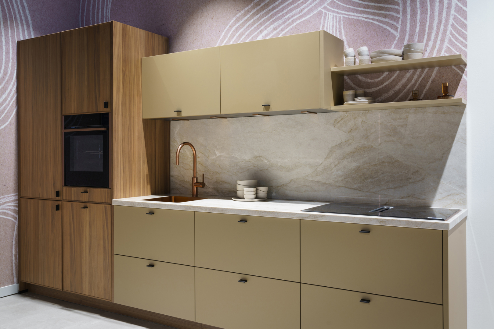Keuken met Caramel beige fronten