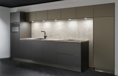 Vegas bruin metallic rechte keuken