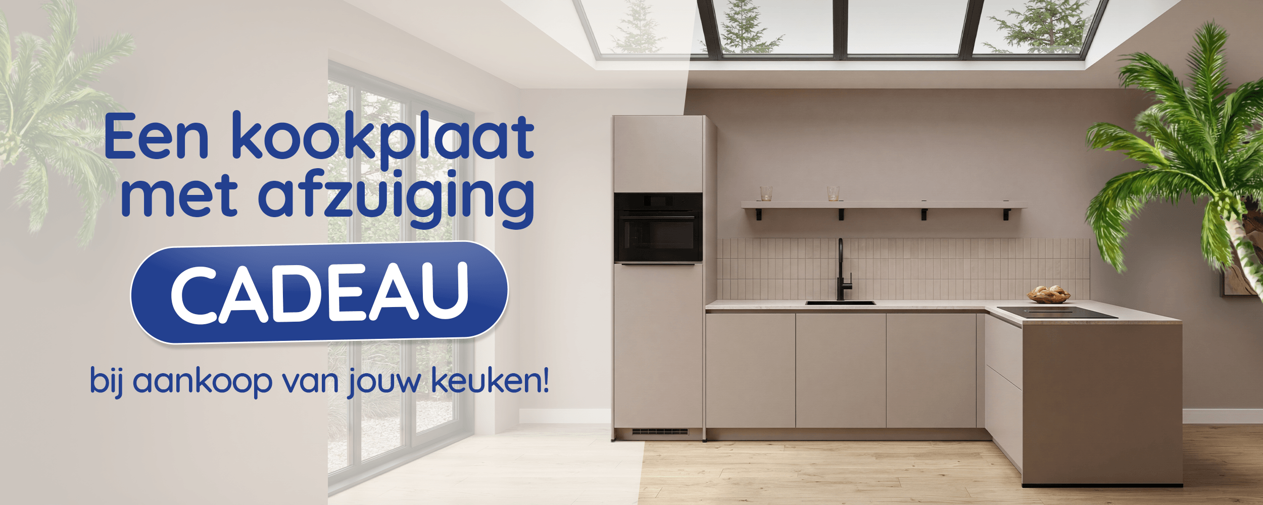 Actie: een kookplaat met afzuiging cadeau