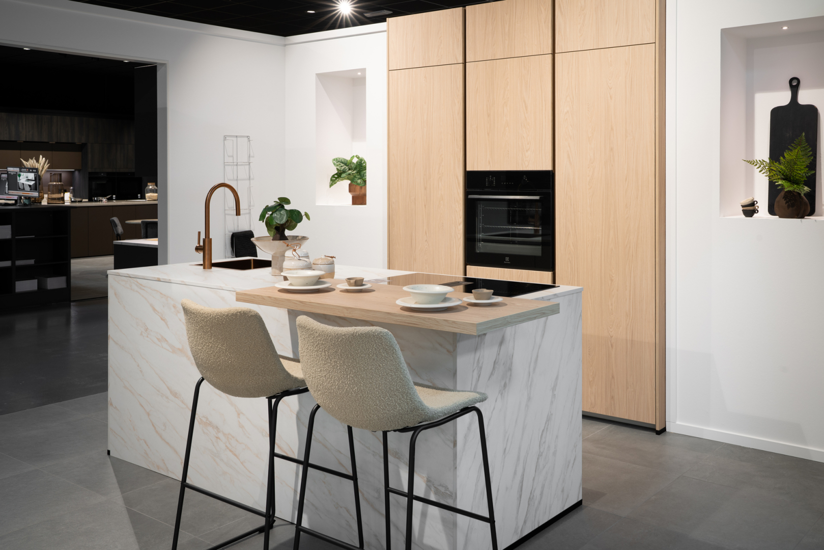 Eiken Como-Senso witte eilandkeuken