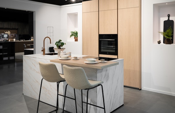 Eiken Como-Senso witte eilandkeuken