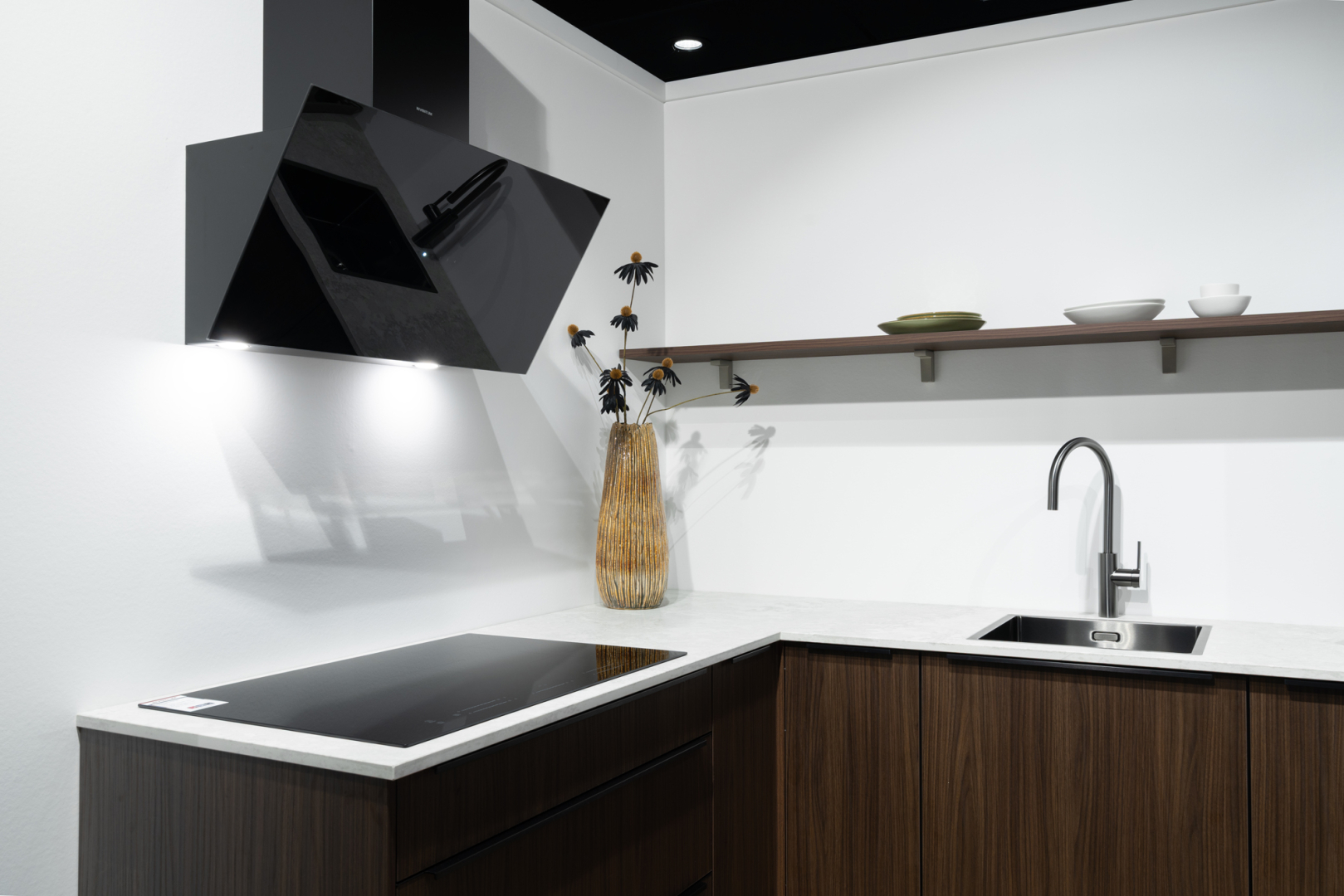 Luxueus composiet werkblad in Royal Grey Leather