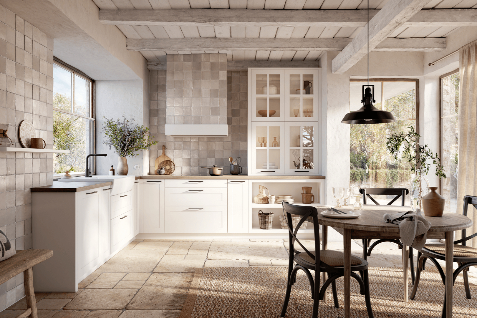 Concept130 Ravenna wit hoekkeuken