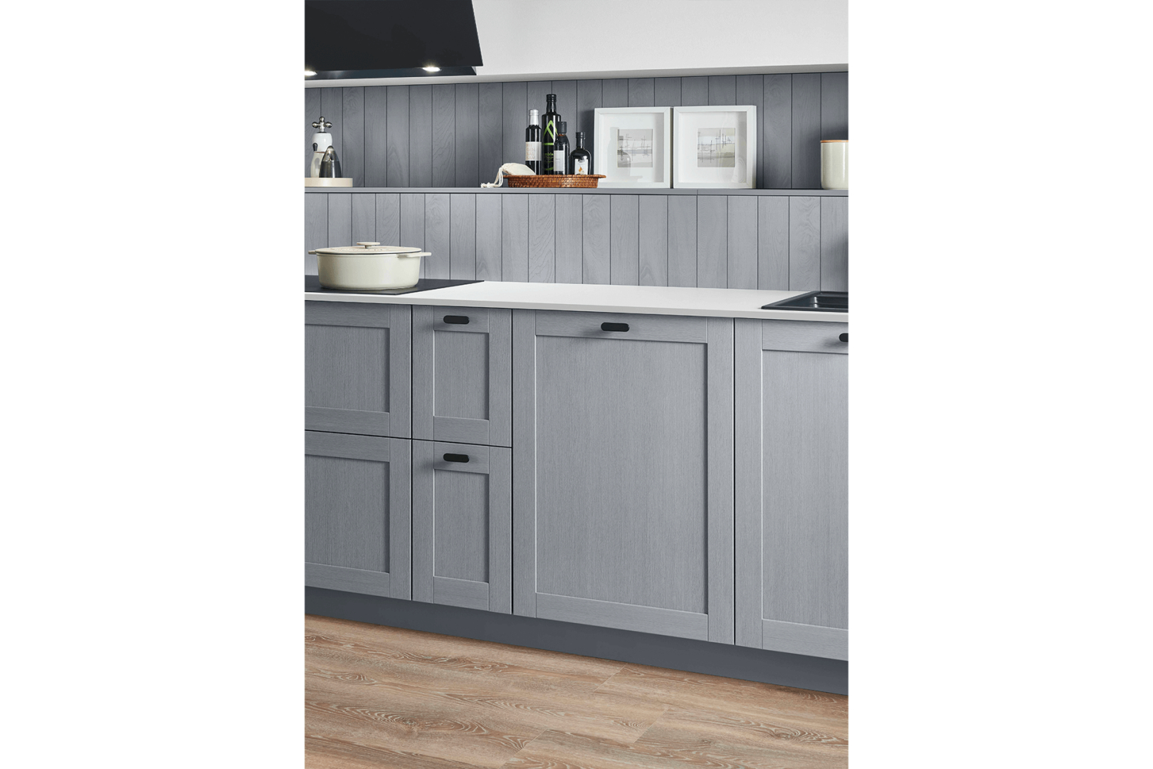 Frame 614 steenblauwe rechte keuken