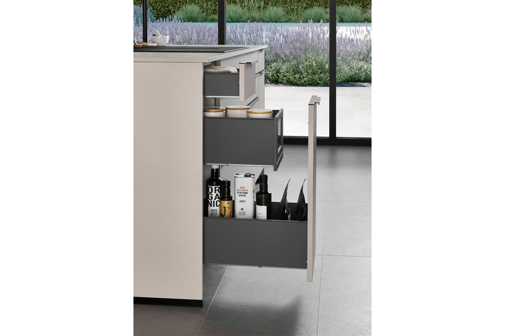 Look 604 zand eilandkeuken