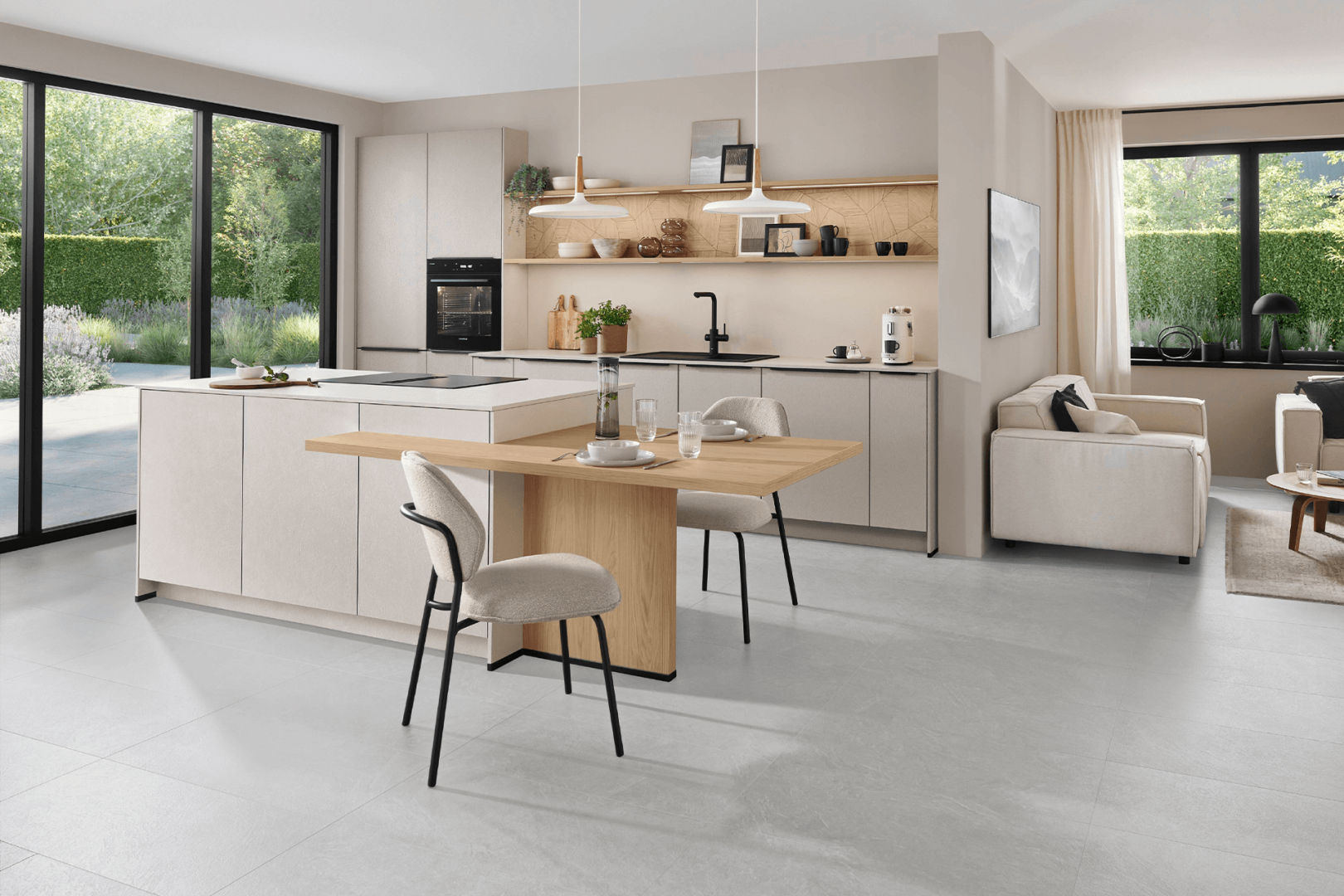 Look 604 zand eilandkeuken