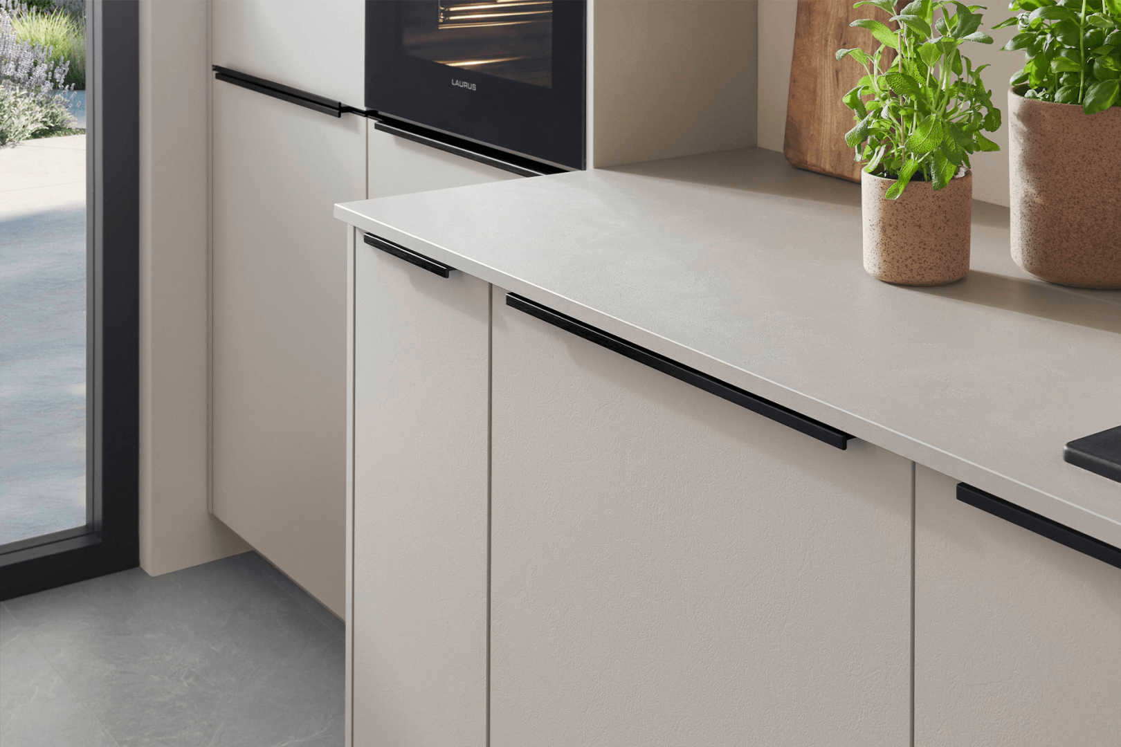 Look 604 zand eilandkeuken