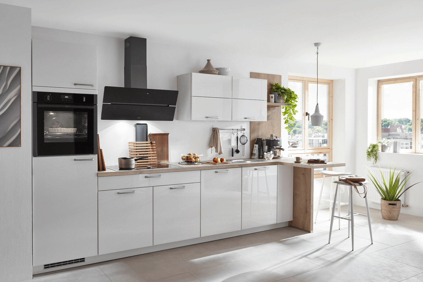 Novalux 512 wit hoogglans rechte keuken