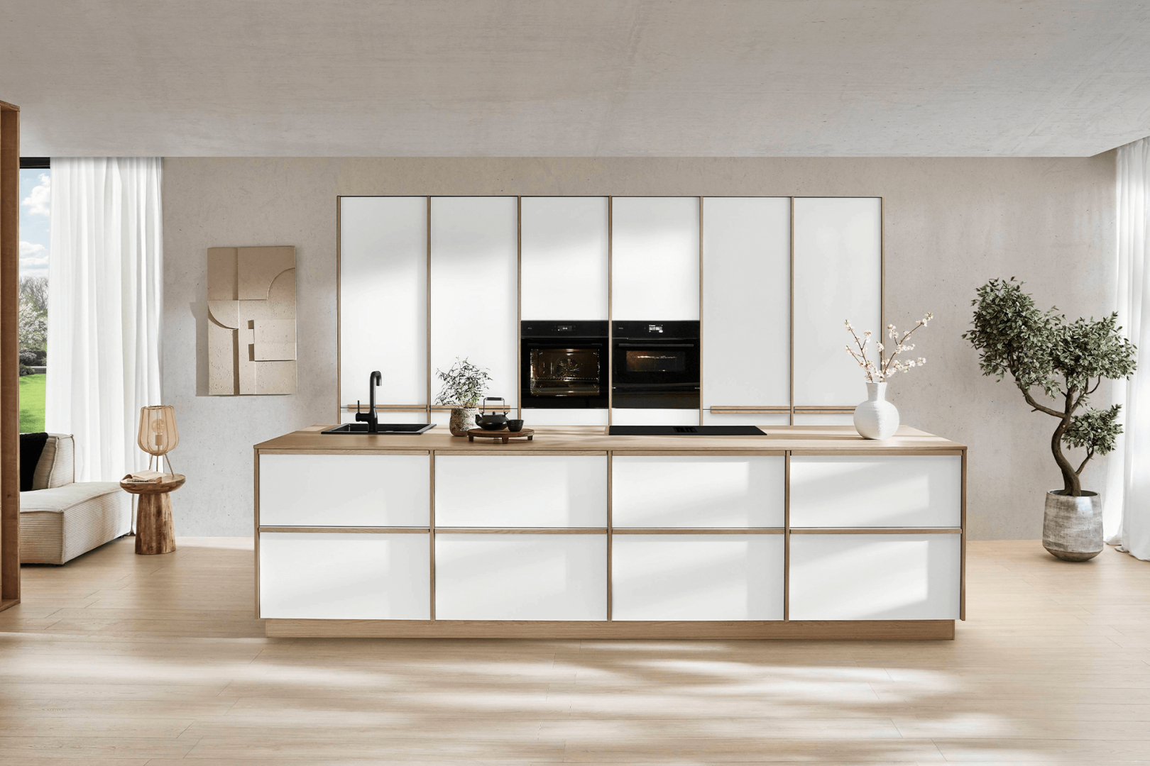 Senso 488 wit matte eilandkeuken