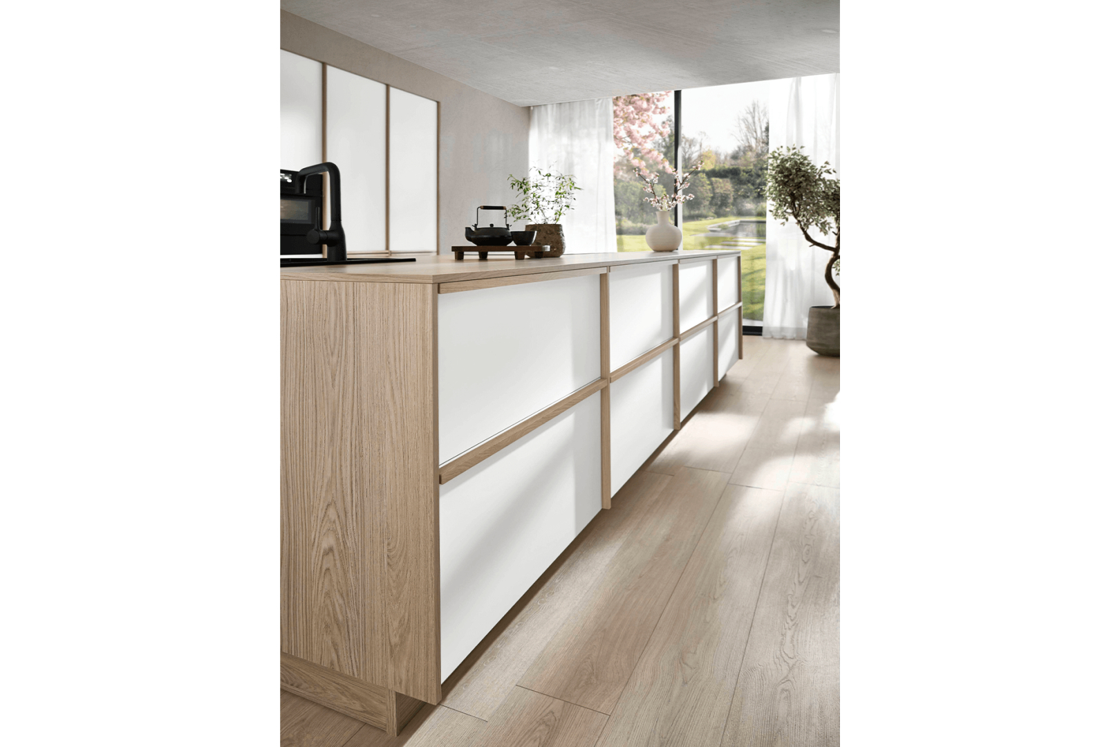 Senso 488 wit matte eilandkeuken