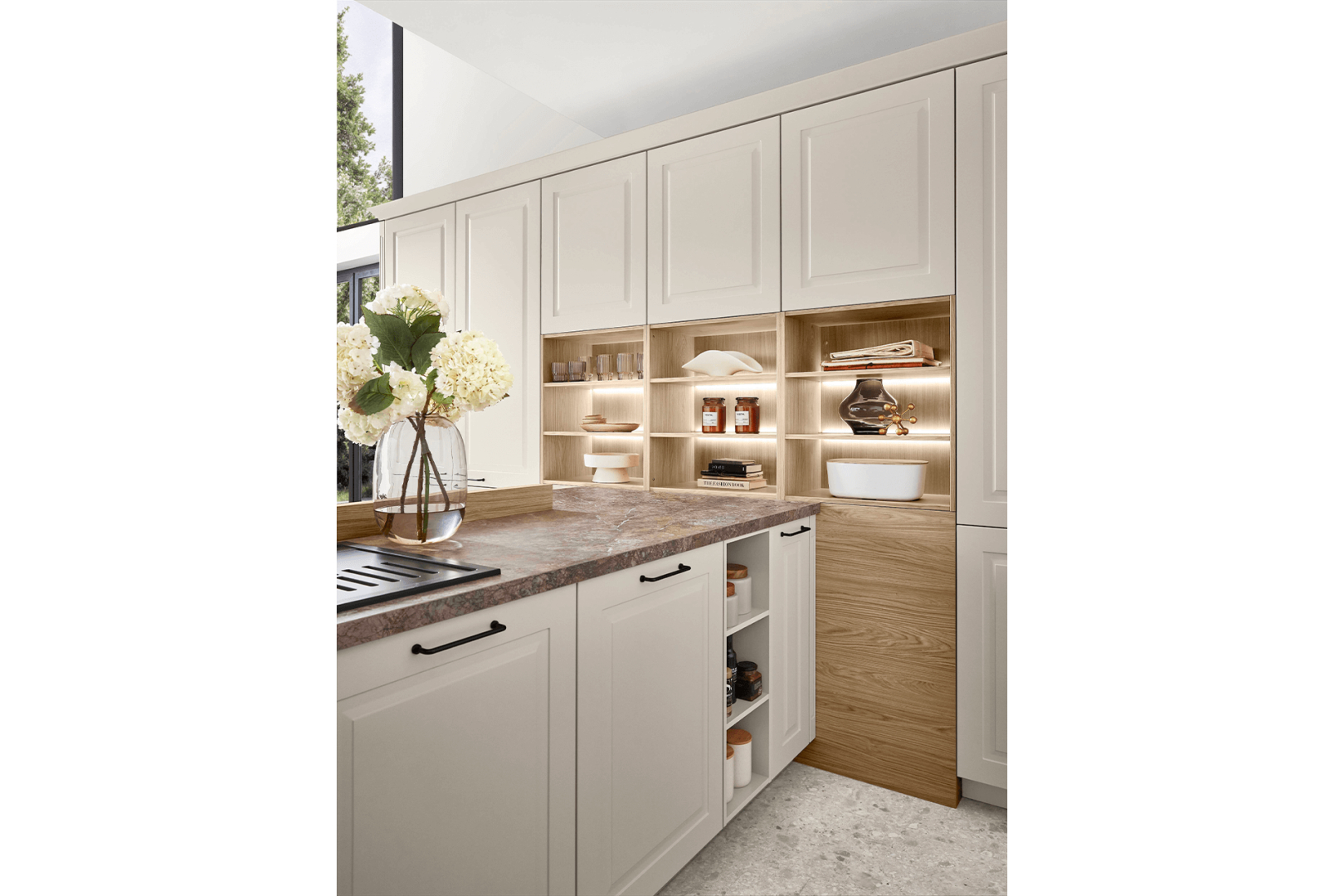 Sylt 848 Zand matte eilandkeuken
