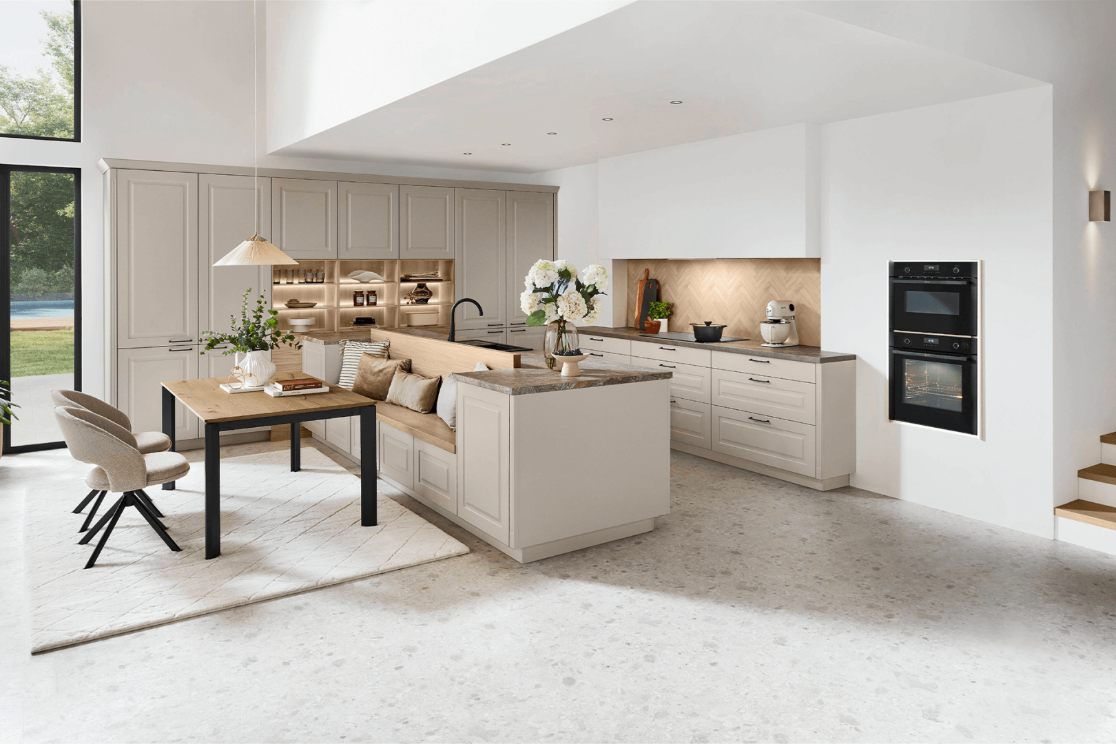 Sylt 848 Zand matte eilandkeuken
