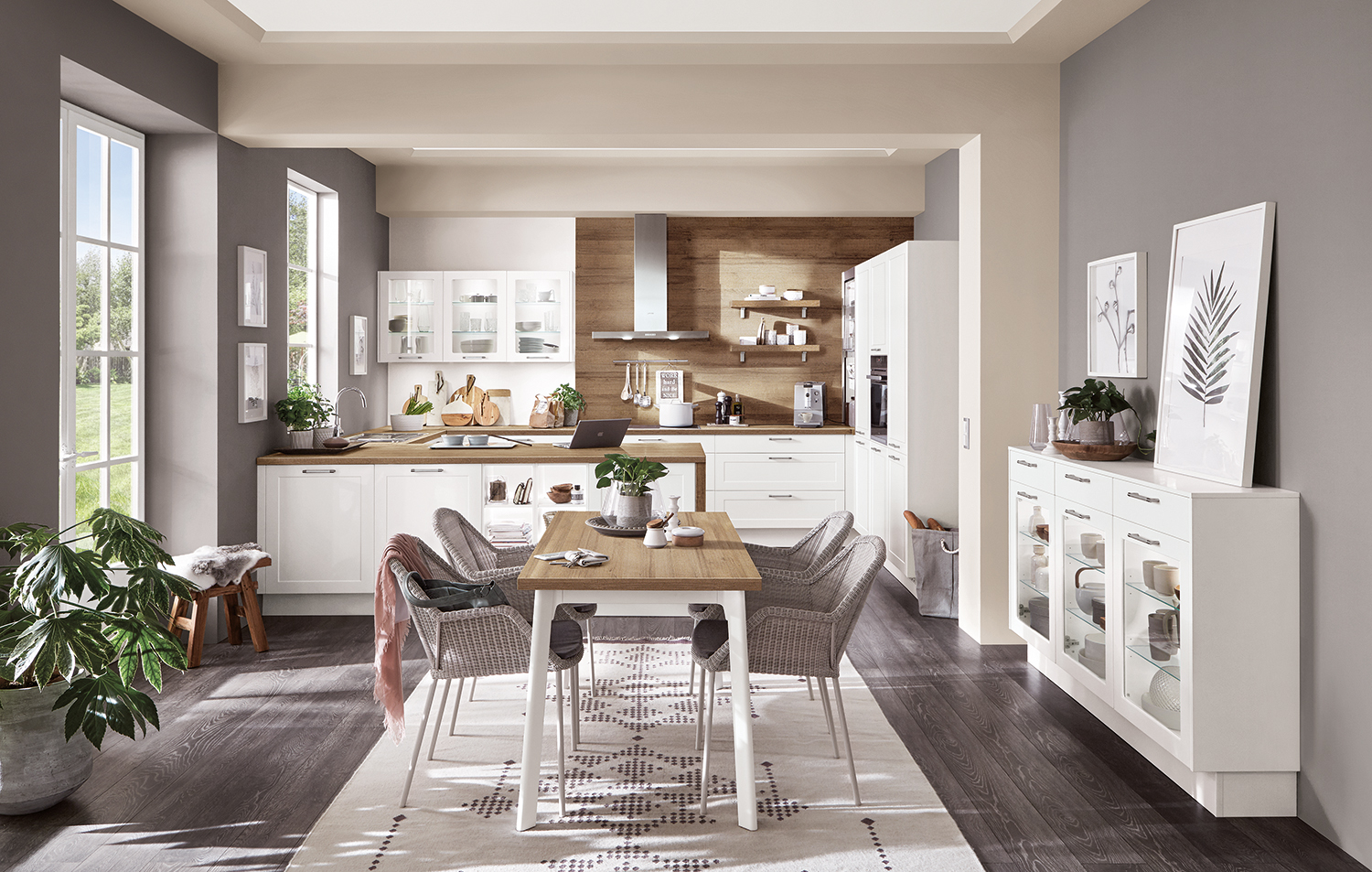Credo 764 Alpin witte U-keuken