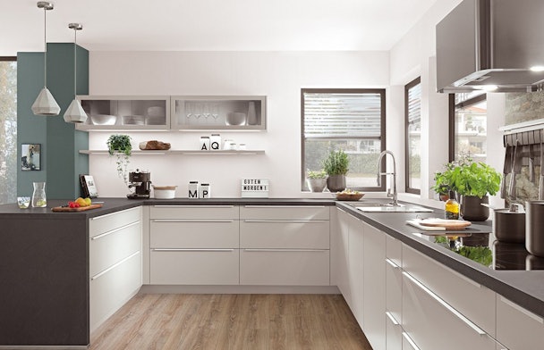 Fashion 165 gezoet steengrijze u-keuken