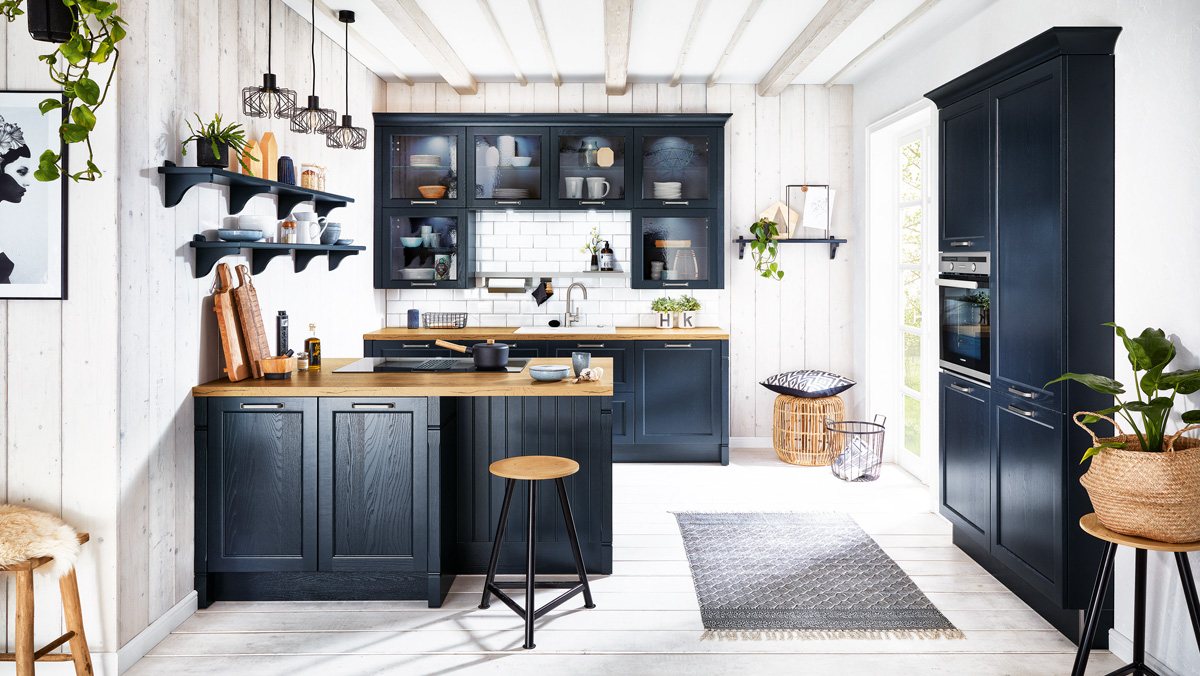 Bristol Fluweelblauwe eilandkeuken
