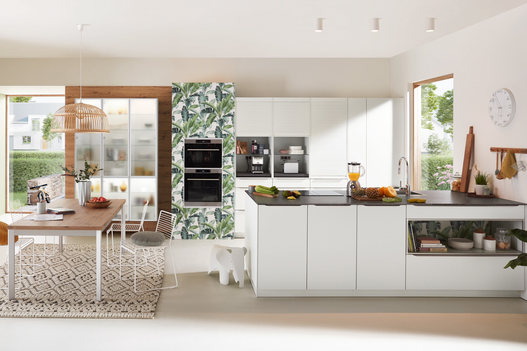 EasyTouch 967 Alpin witte eilandkeuken