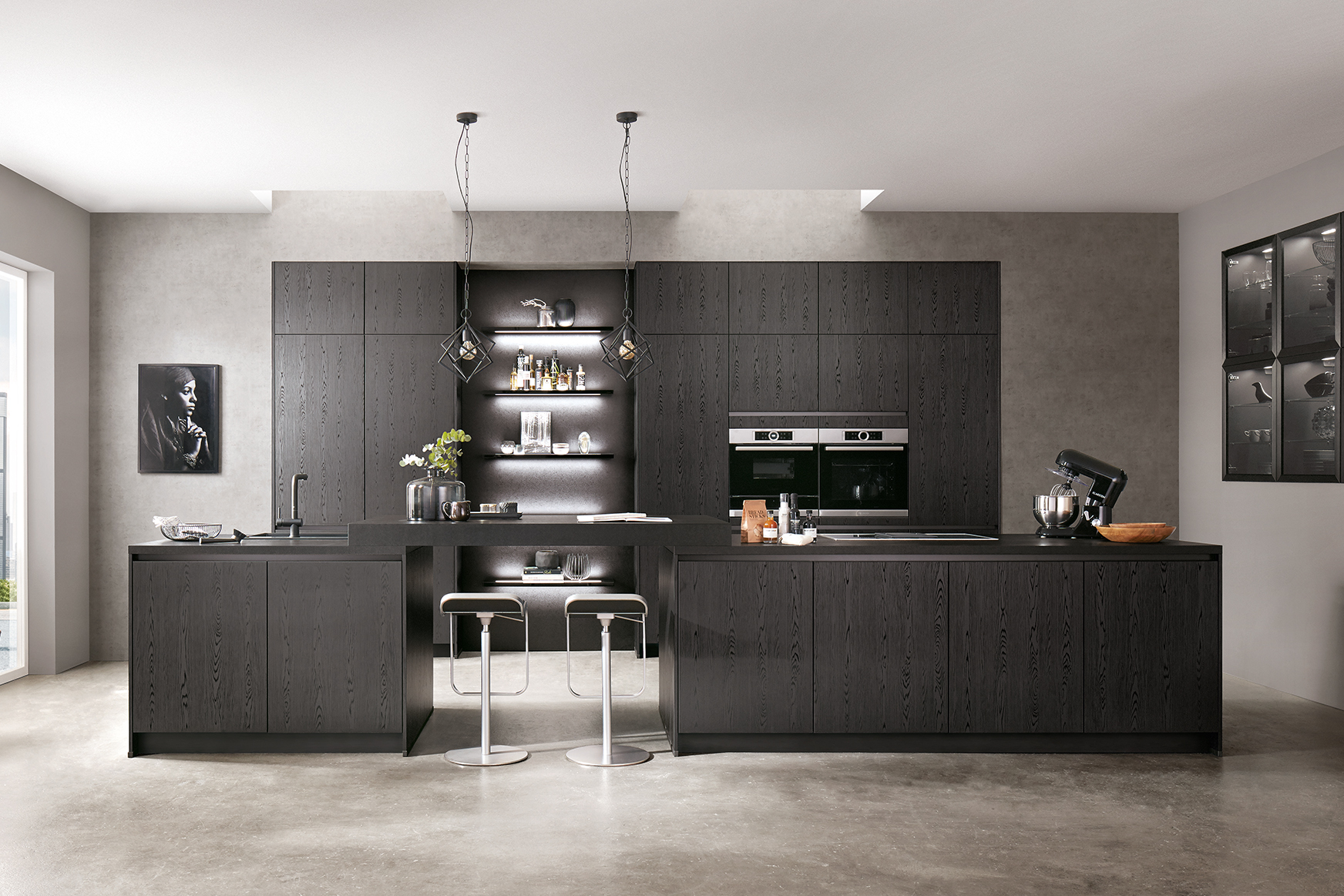 N-line Structura 403 Decor Eiken Nero