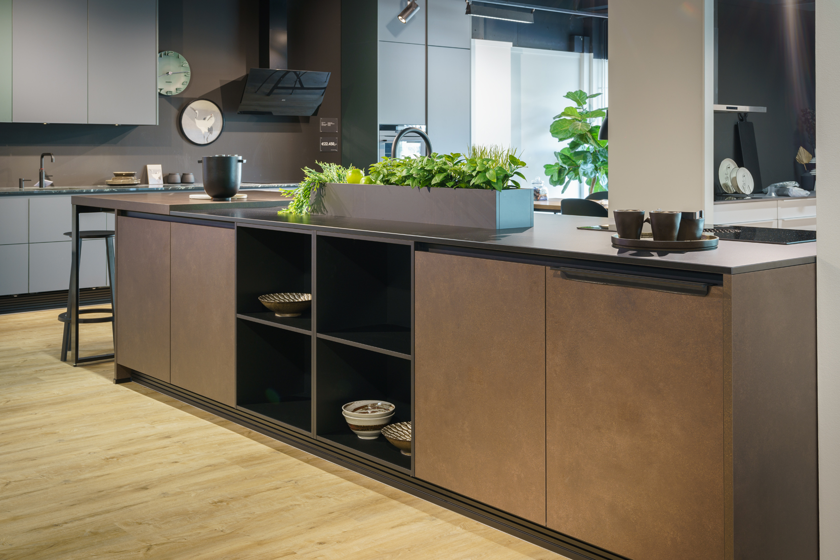 Terrazzo goudbruine eilandkeuken