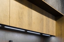 Melamine keukenfronten in Blackwood en Galvano Portland