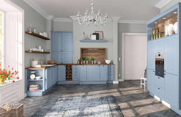 Keuken Duifblauw