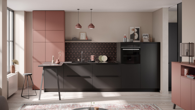 Keukenmerken - Häcker keukens - concept130/ART - Calgary zwarte rechte keuken