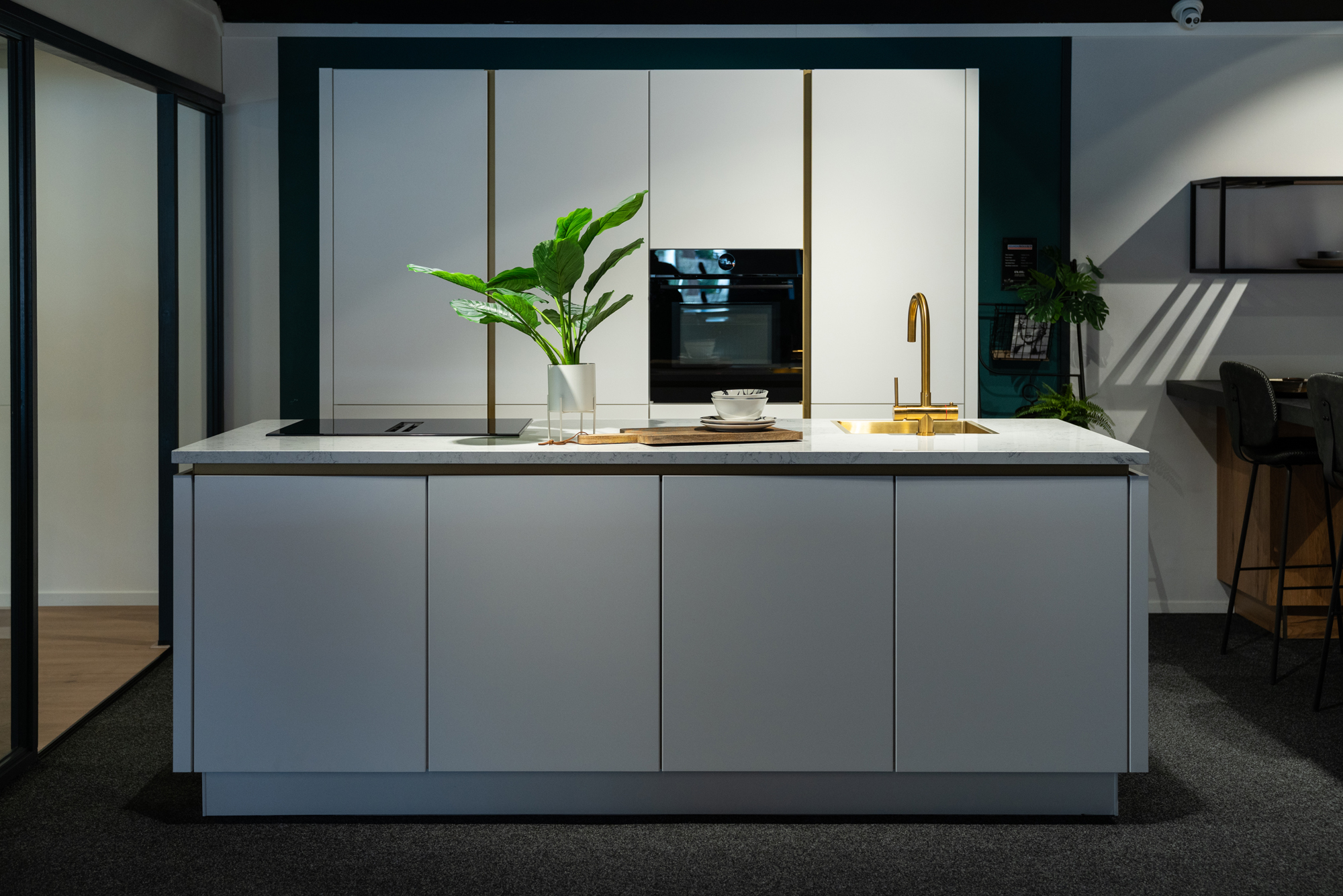 N-line Alpin witte eilandkeuken