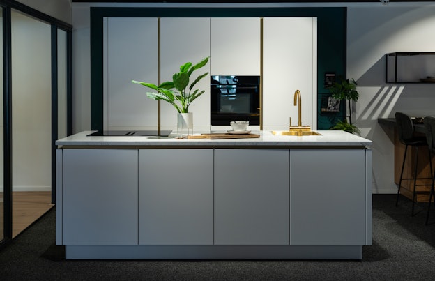 N-line Alpin witte eilandkeuken