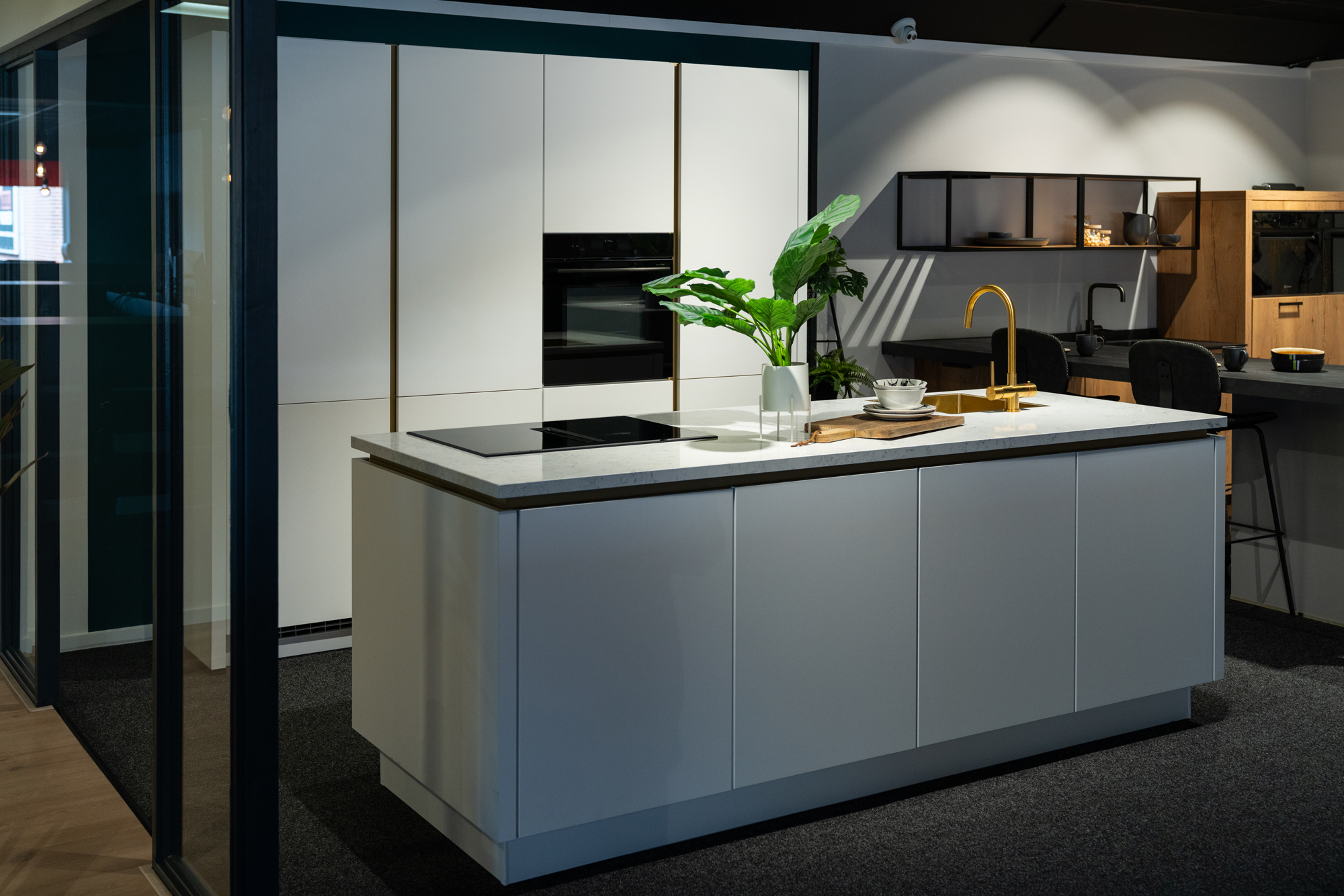 N-line Alpin witte eilandkeuken