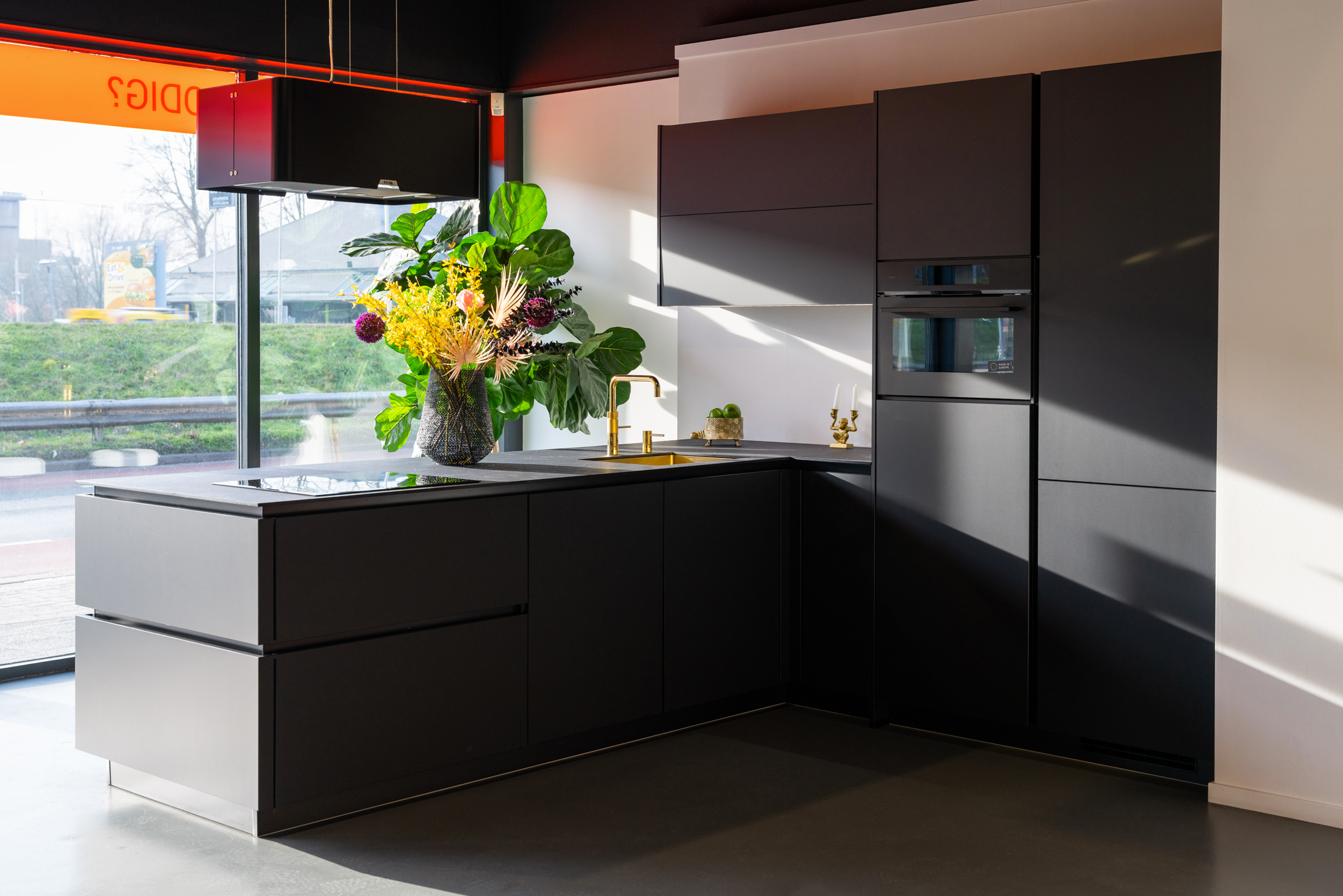 Easytouch grafiet zwarte eilandkeuken