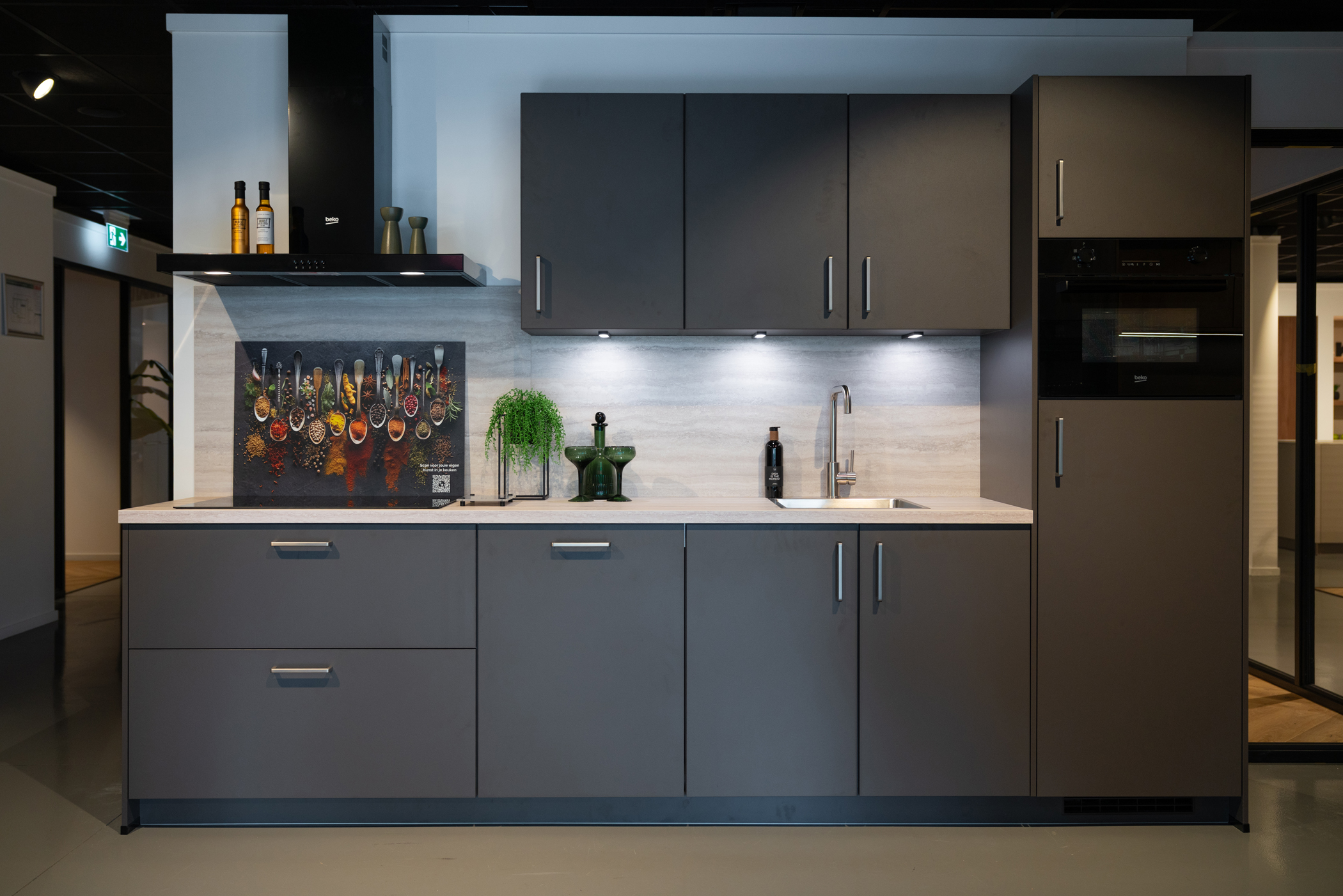 Coffee structuur rechte keuken