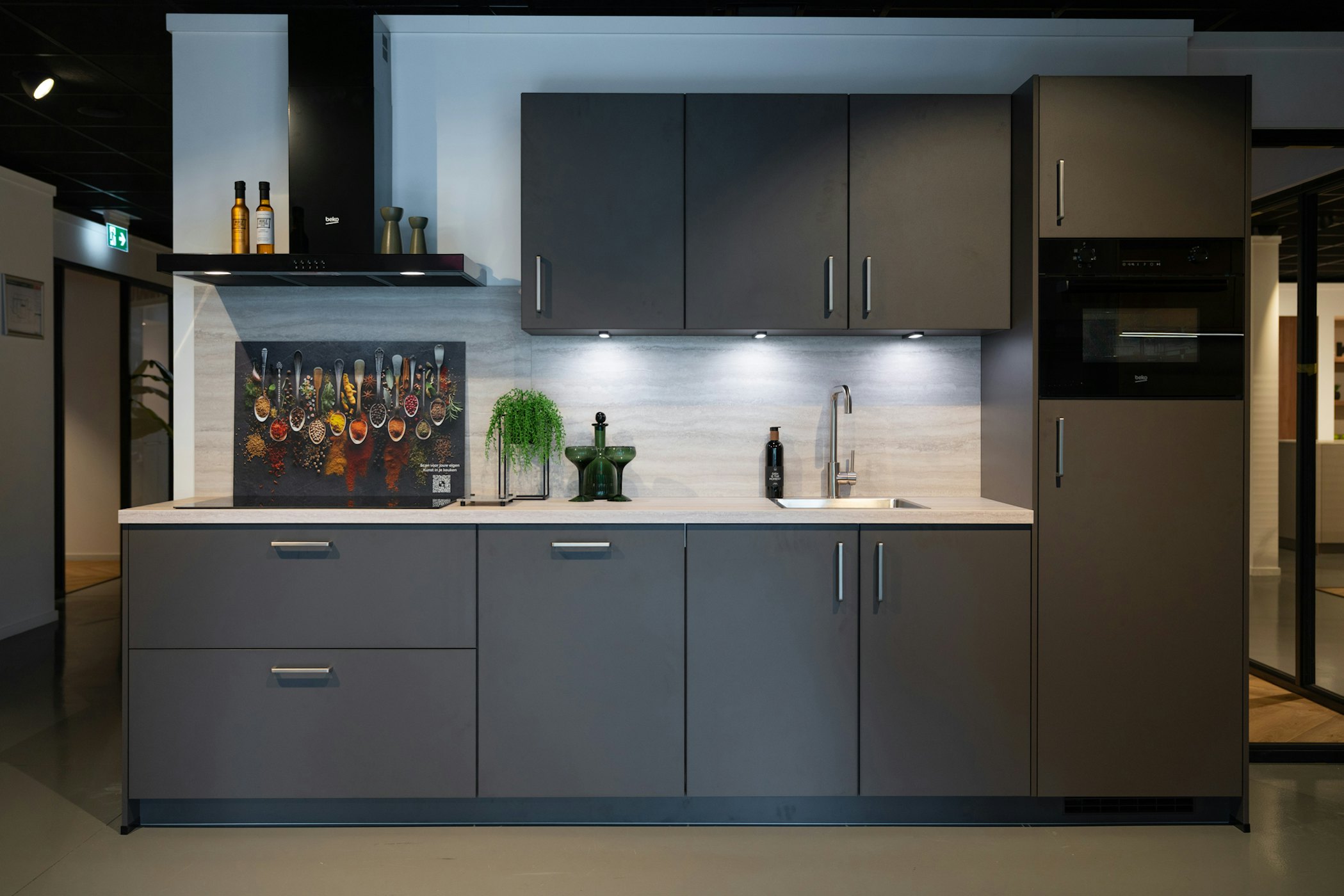 Coffee structuur rechte keuken