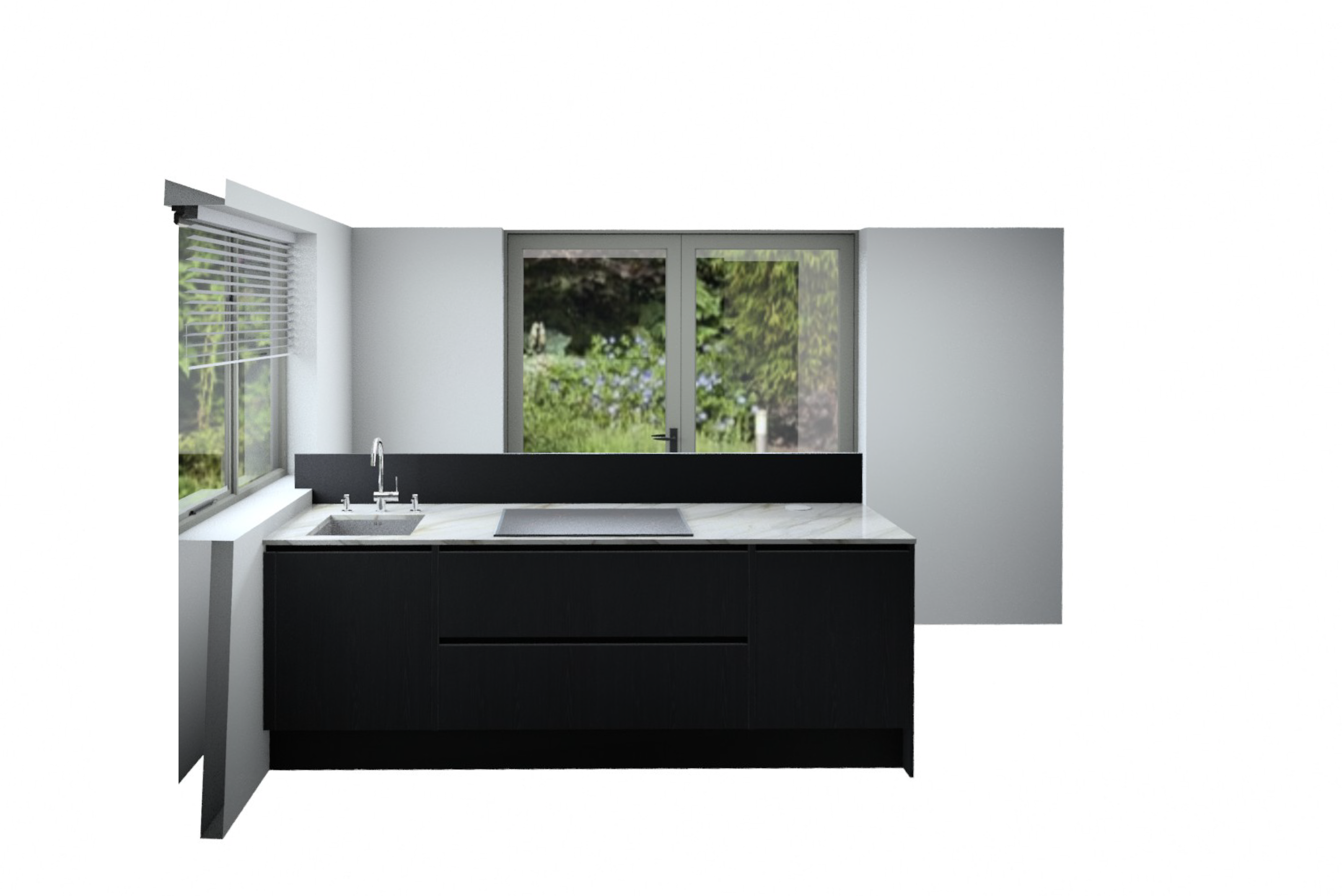 Decor eiken Nero eilandkeuken