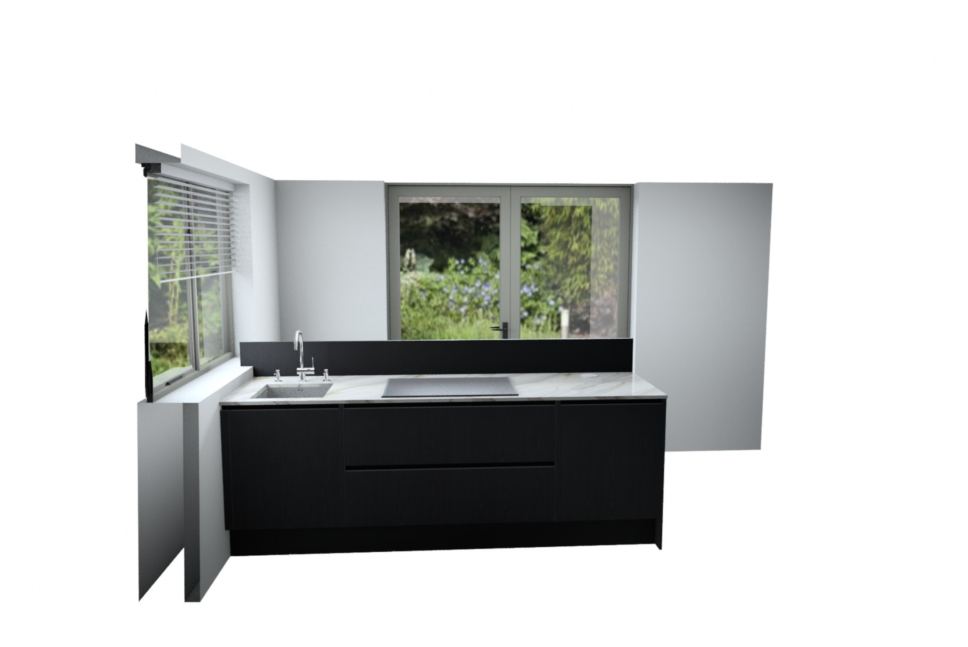 Decor eiken Nero eilandkeuken